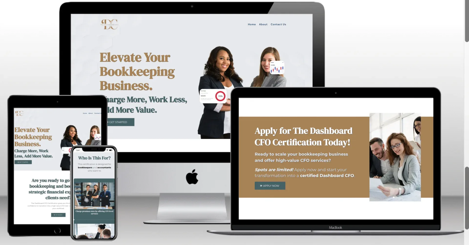 thedashboardcfodotcom screenshot landing page for a CFO course