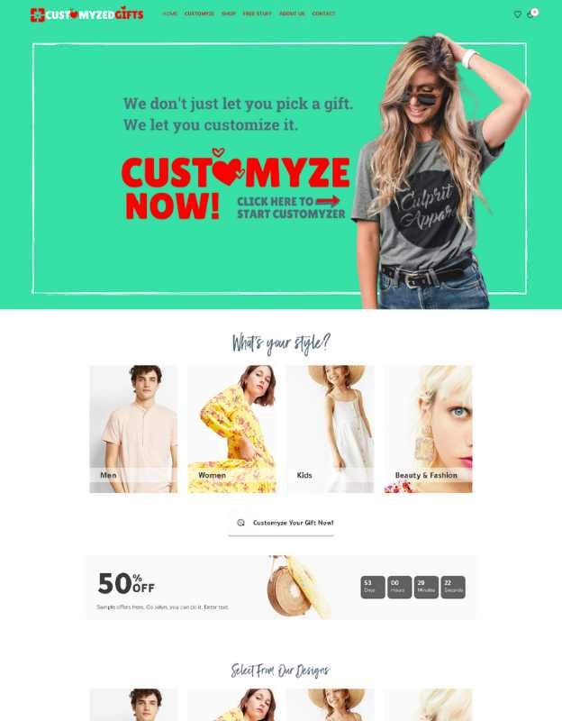 ecommerce website design demo