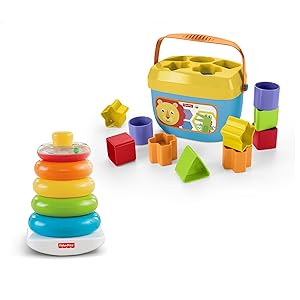 Infant Toy Set (Blocks + Stacking Ring)