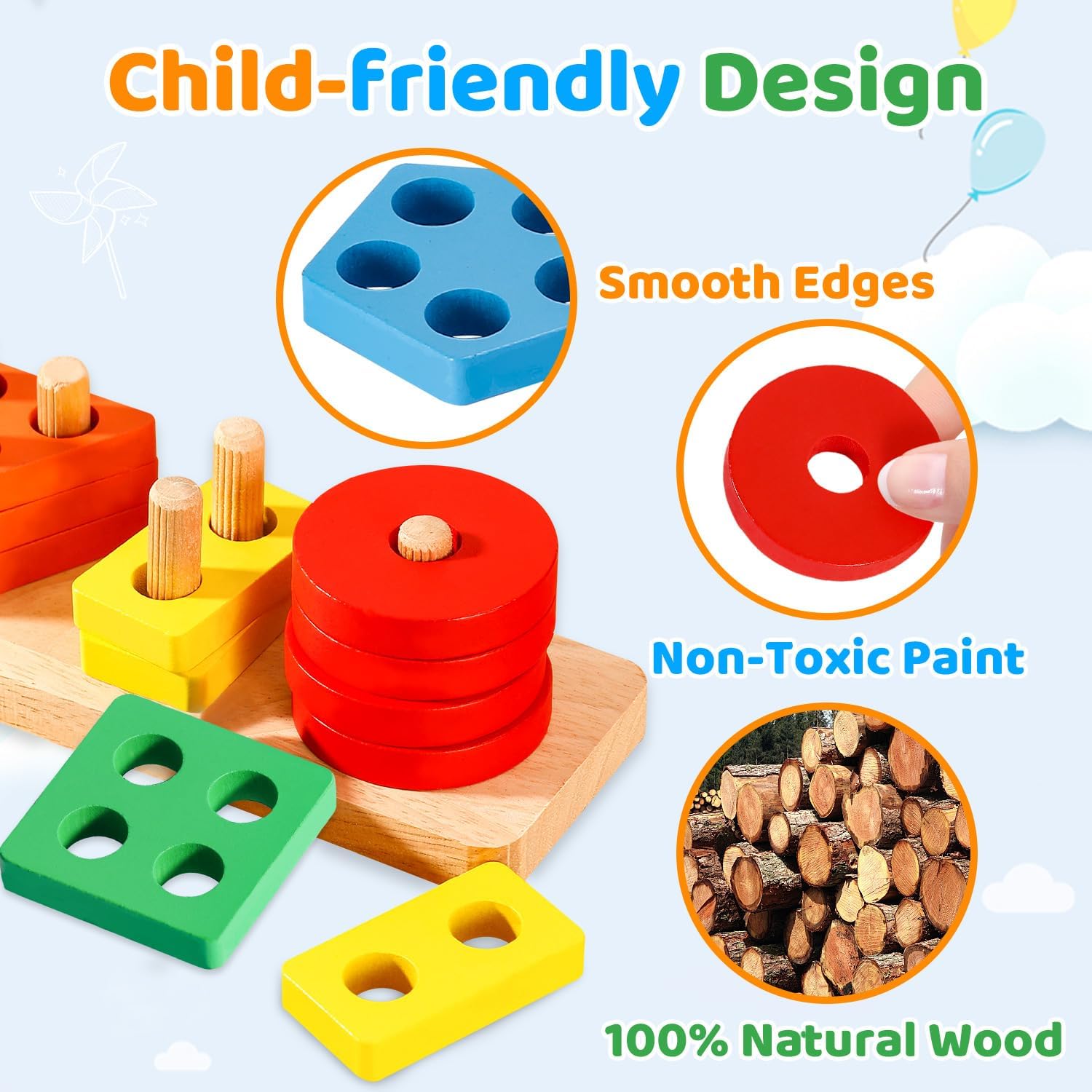 Montessori Wooden Sensory Toys