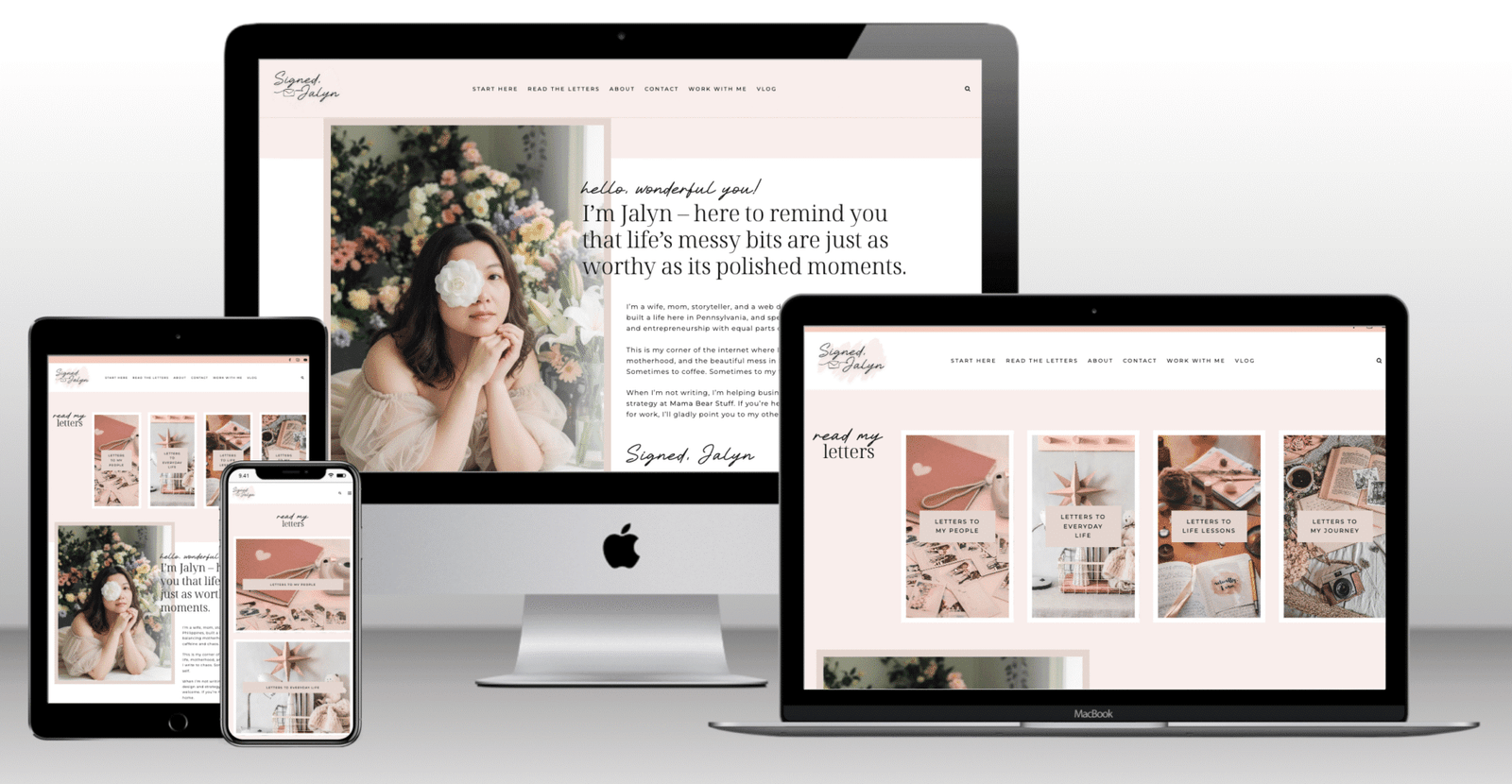 Signed Jalyn blog screenshot mockup